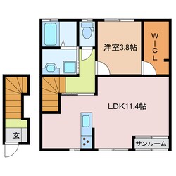 津新町駅 徒歩27分 2階の物件間取画像